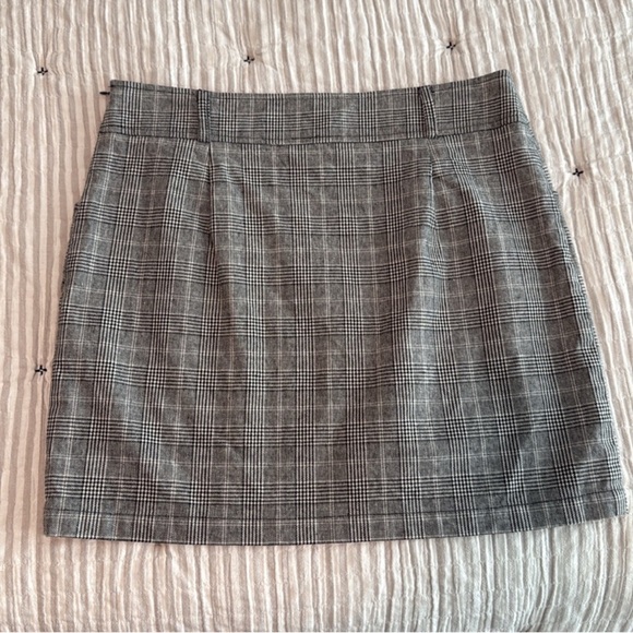 Lulu's Black and White Glen Plaid Mini Skirt - Picture 6 of 7